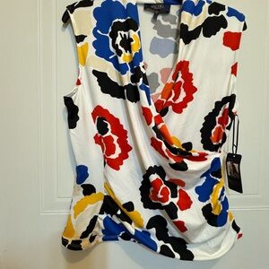 Rachel Roy Sz M Sleeveless Wrap Look Top NWT😊😊